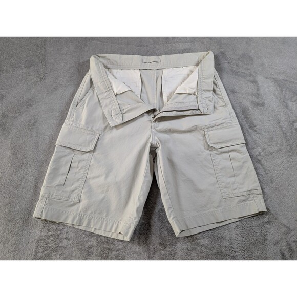 LL Bean Tropic Weight Cargo Shorts Mens 31 Beige Natural Fit Hiking Casual - Picture 5 of 9